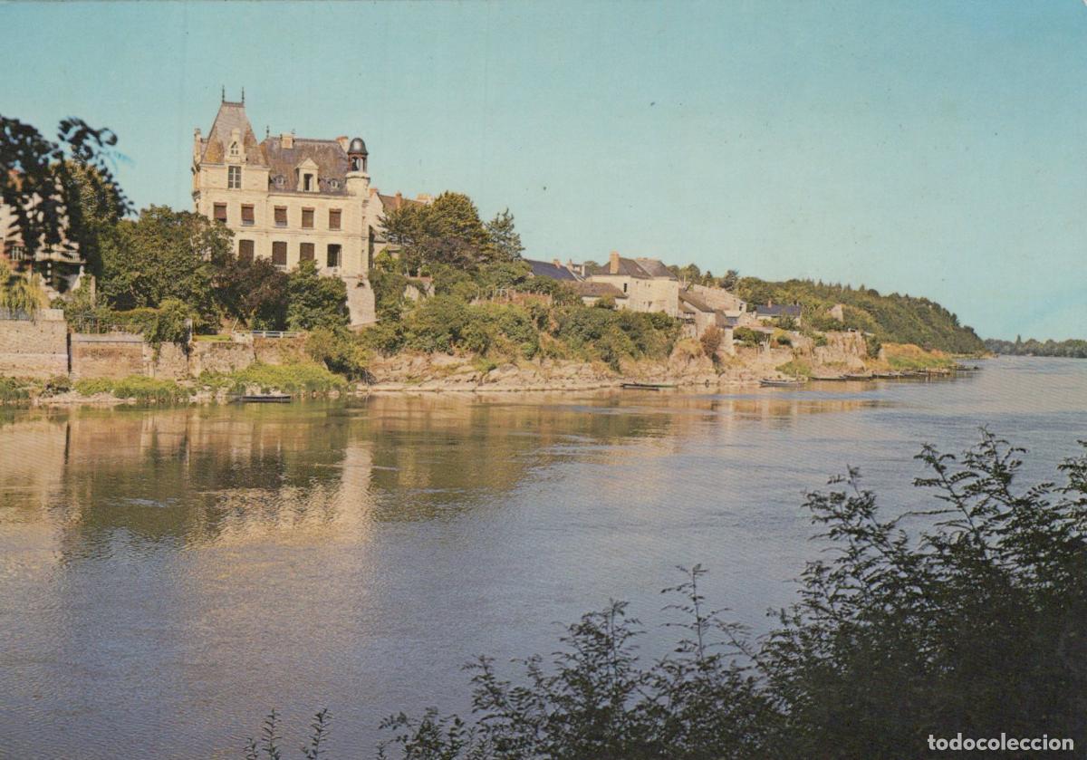 Cartoline: France Chalonnes sur Loire Vue Loire et Terrasses Avec Ch&acirc;teau *YAF538