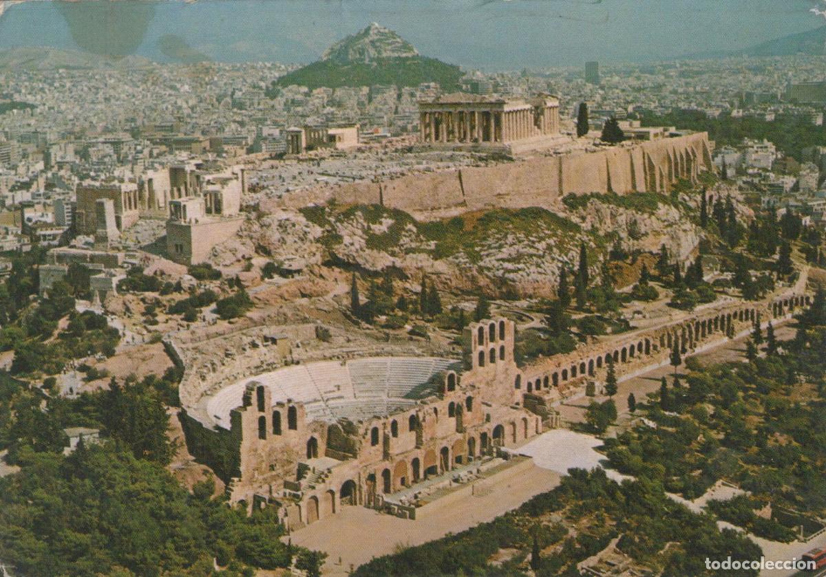 Postais: Greece Athens Acropolis Parthenon Odeon Lycabettus Hill Aerial View *YAF366