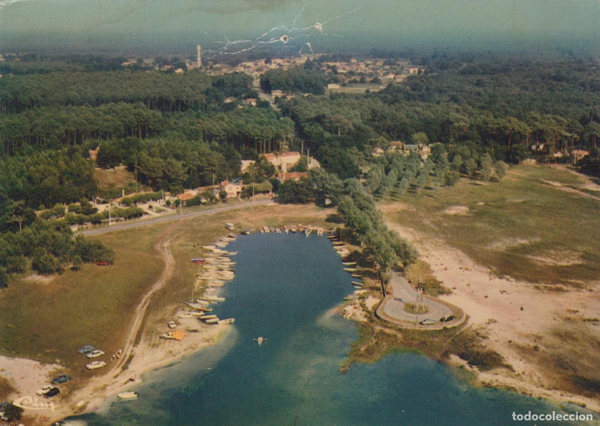 Postais: France Lacanau M&eacute;doc Vue A&eacute;rienne Lac Port Village et For&ecirc;ts Circul&eacute;e *YAF573