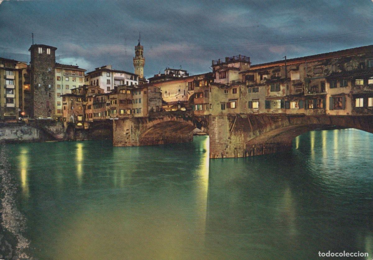 Postais: Italia Florence Firenze Ponte Vecchio Notturno Architettura Vista *YAF380