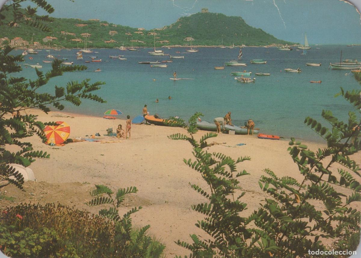 Postales: France Campo Moro Corse Plage Mer Bateaux Tour G&eacute;noise *YAF416