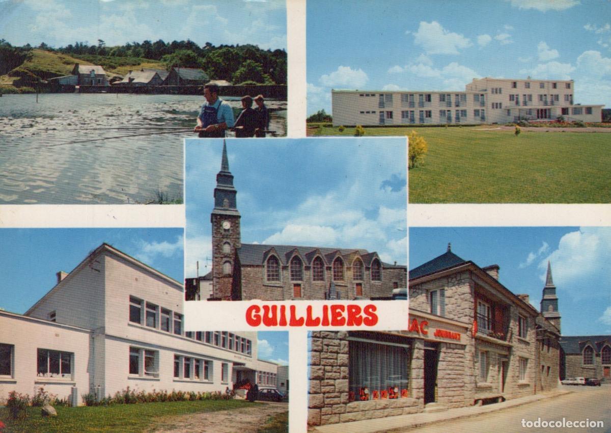Postales: France Guilliers Vues Village &Eacute;glise &Eacute;tang B&acirc;timents *YAF431