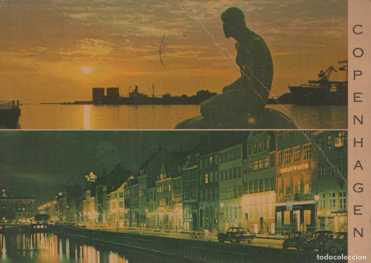 Postales: Denmark Copenhagen Danmark K&oslash;benhavn den Lille Havfrue Og Nyhavn *YAF446