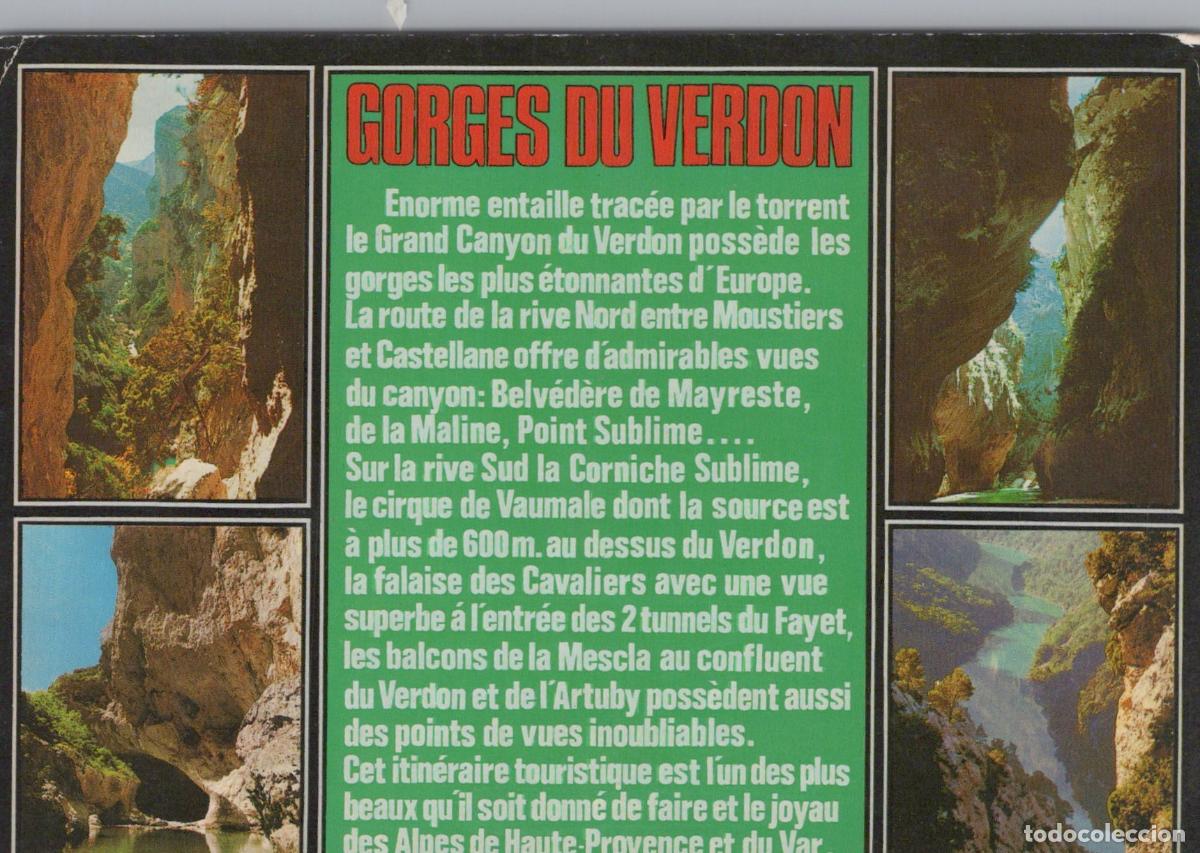Postkarten: France Moustiers Sainte Marie Gorges du Verdon Canyon Rivi&egrave;re *YAF713