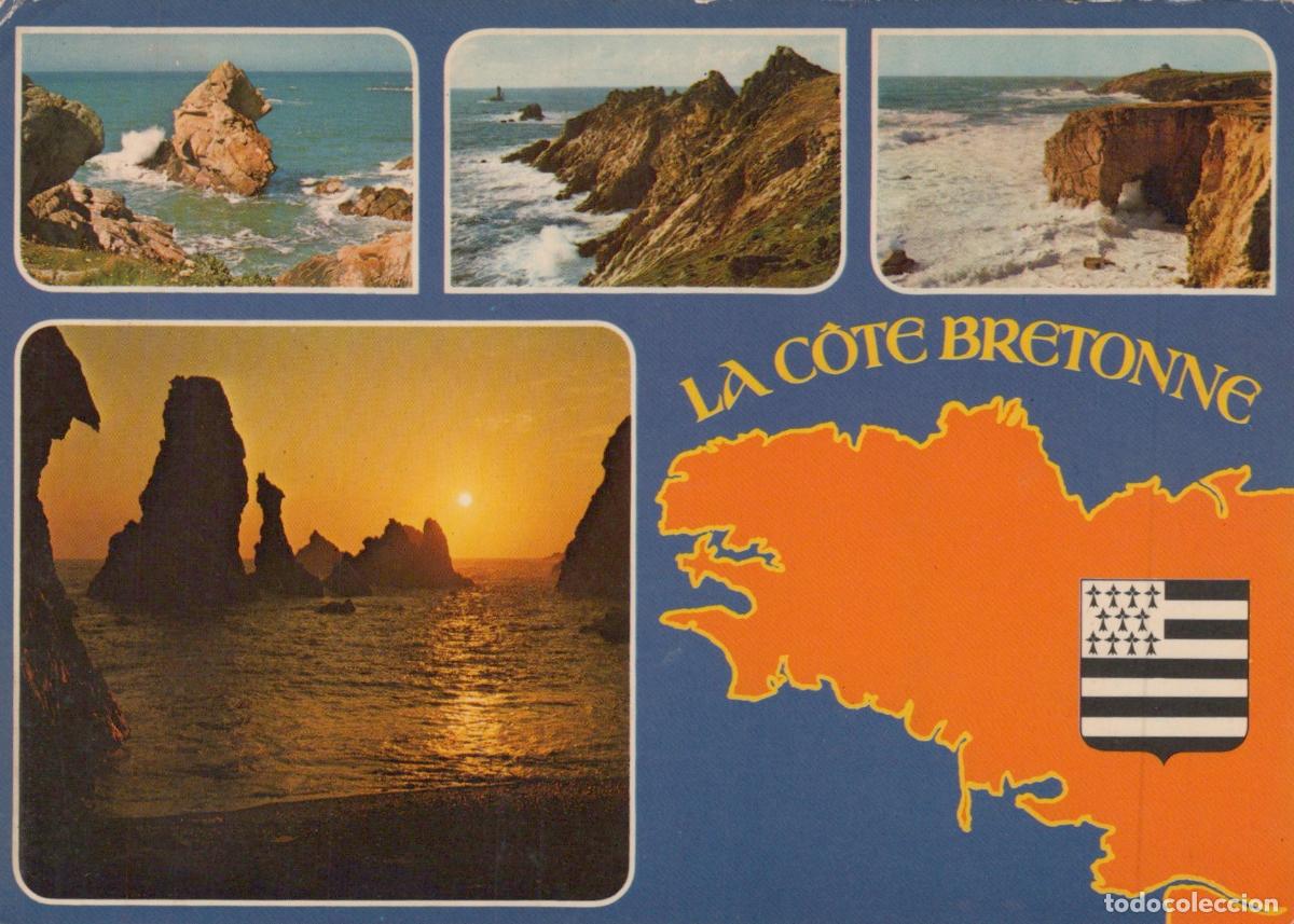 Postkarten: France Bretagne Paysages C&ocirc;tiers Rocheux Coucher de Soleil *YAF714