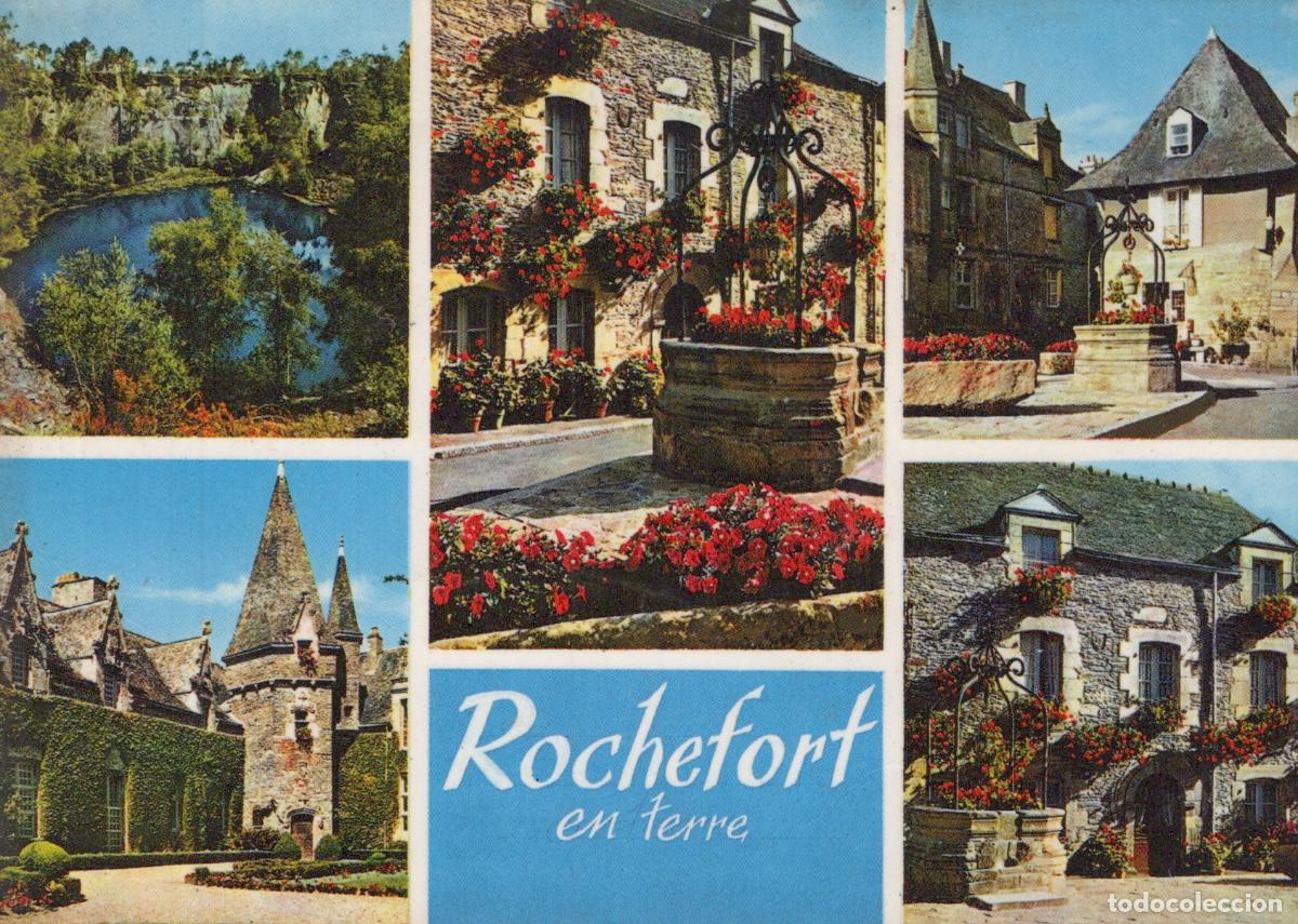 Postkarten: France Rochefort en Terre Puits Ch&acirc;teau Maisons Fleuries *YAF719