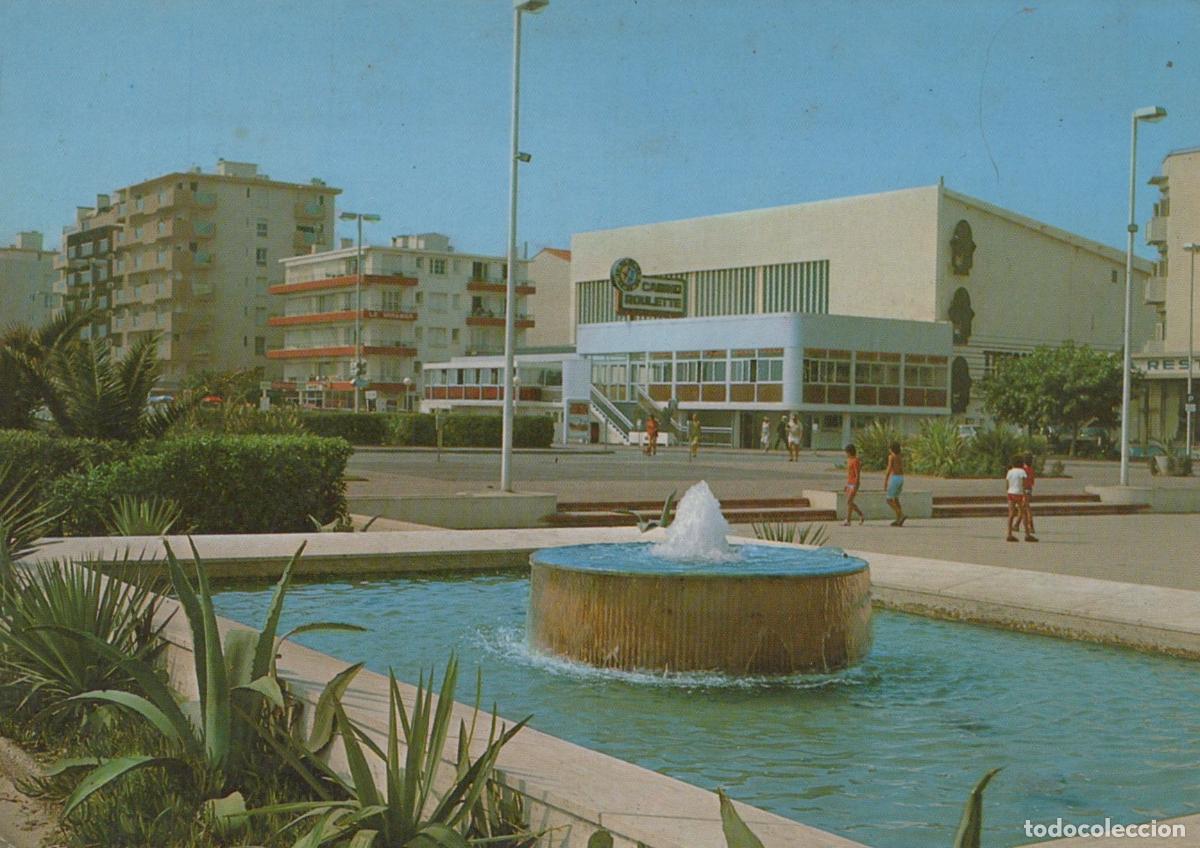 Postkarten: France Canet Plage Place M&eacute;diterran&eacute;e Fontaine Casino *YAF476