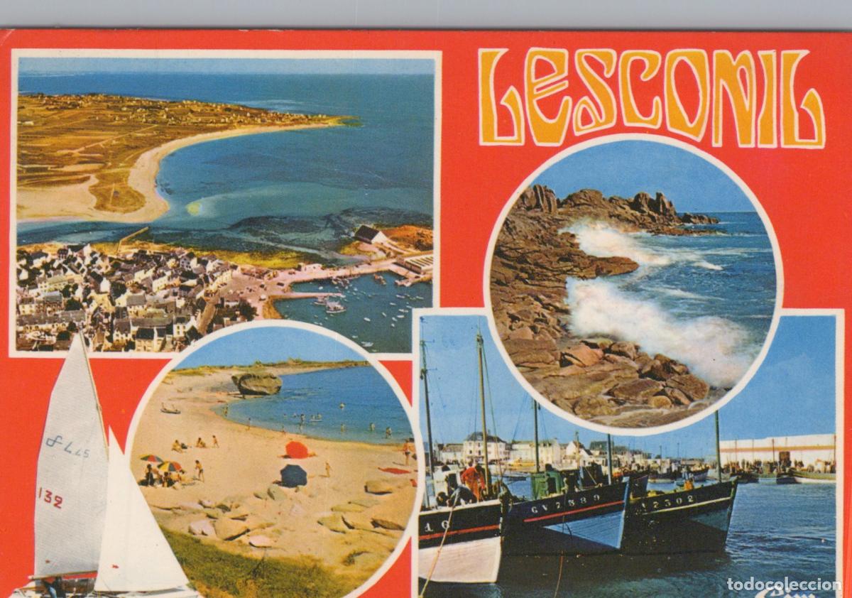 Postcards: France Lesconil Bretagne Paysage C&ocirc;tier Port de P&ecirc;che Plage *YAF482