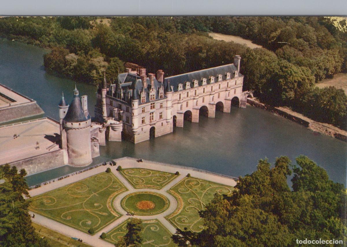 Postales: France Chenonceaux Ch&acirc;teau de Chenonceau Vue A&eacute;rienne Unposted *YAF491