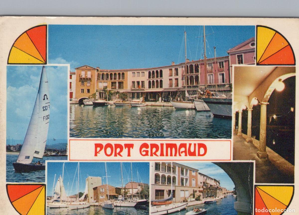 Postales: France Port Grimaud Var Cit&eacute; Lacustre Port Voiliers Architecture *YAF487