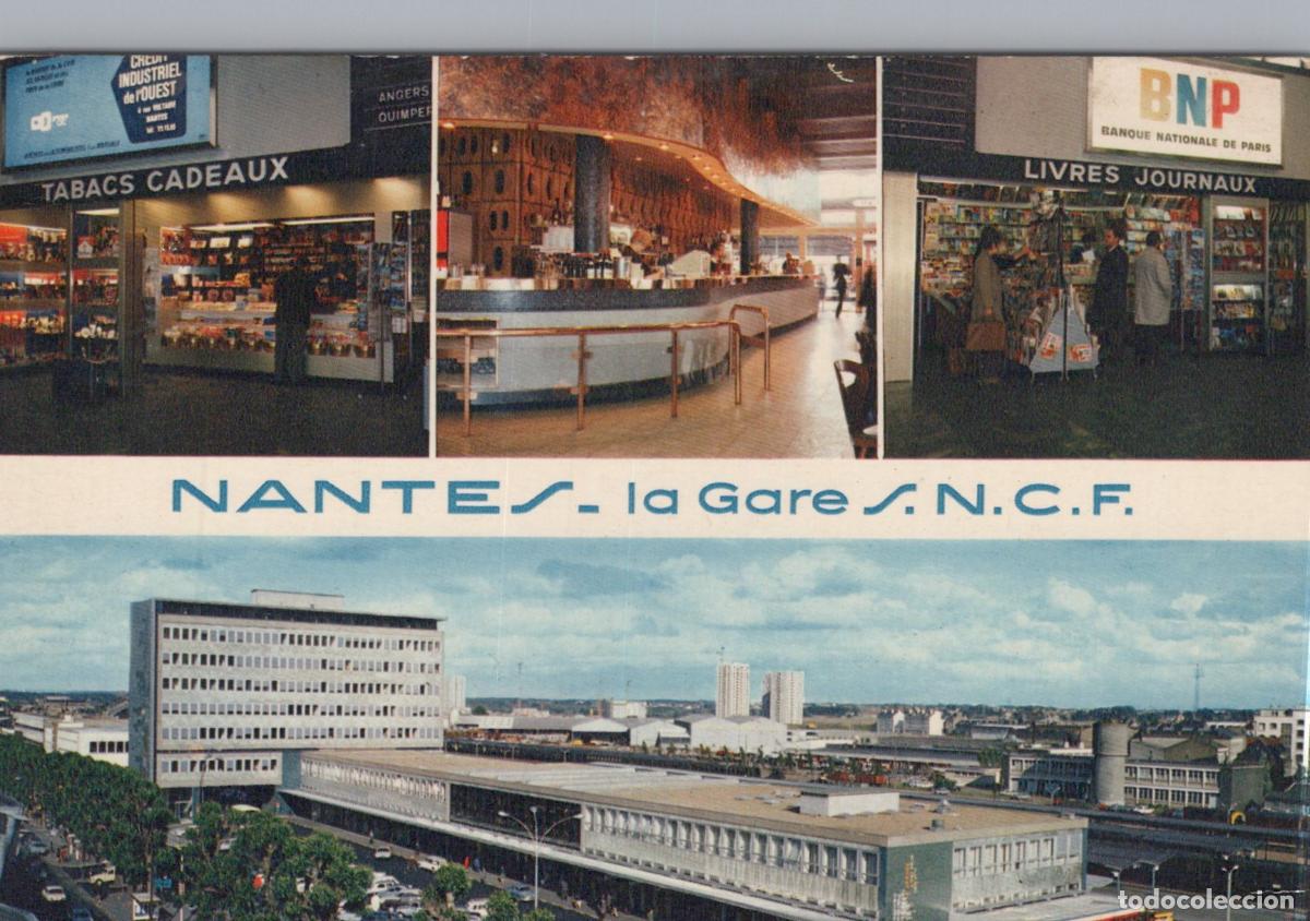 Postales: France Nantes La Gare Sncf Architecture Commerces *YAF511