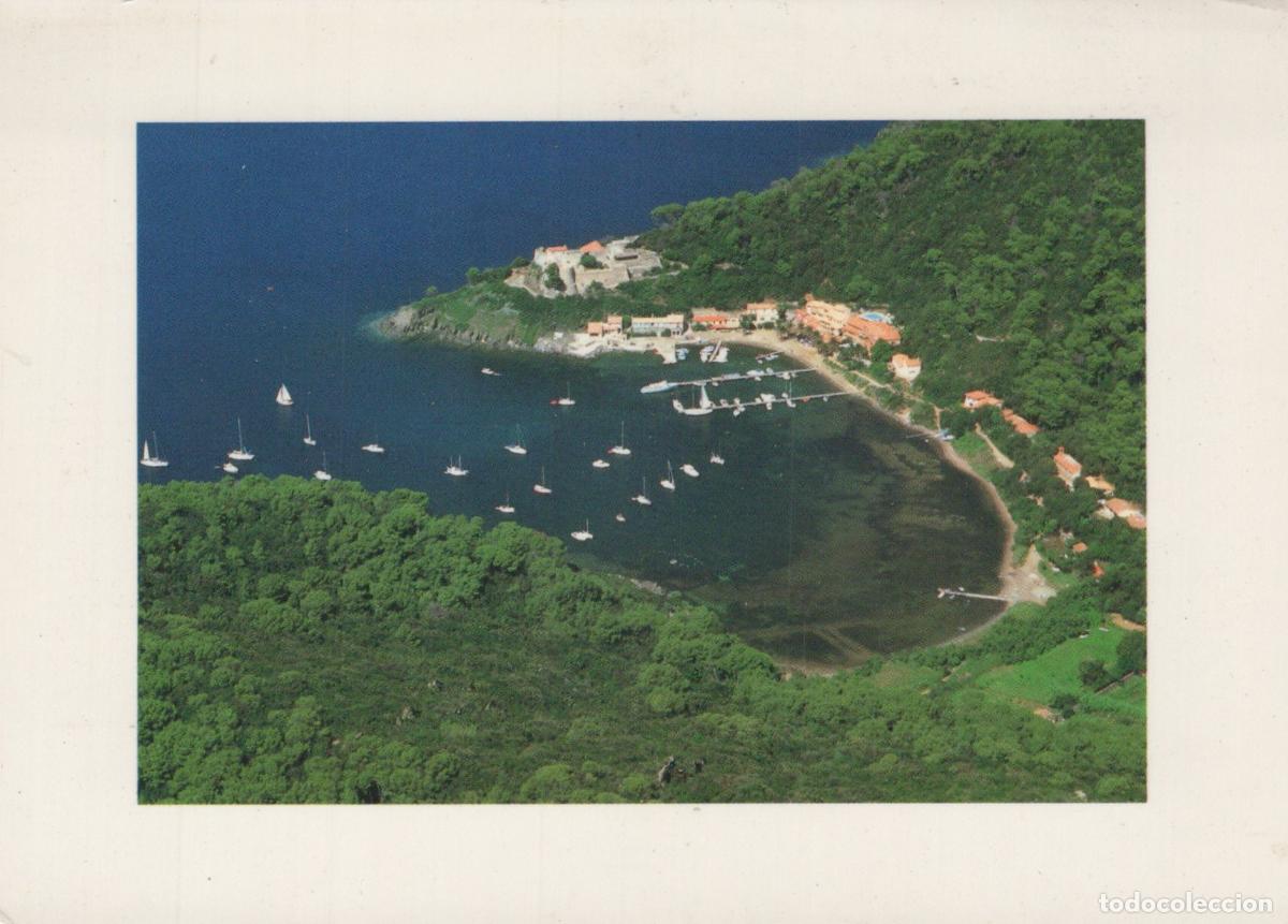 Postales: France Ile de Port Cros Vue A&eacute;rienne Rade Village Fort Unposted *YAF799