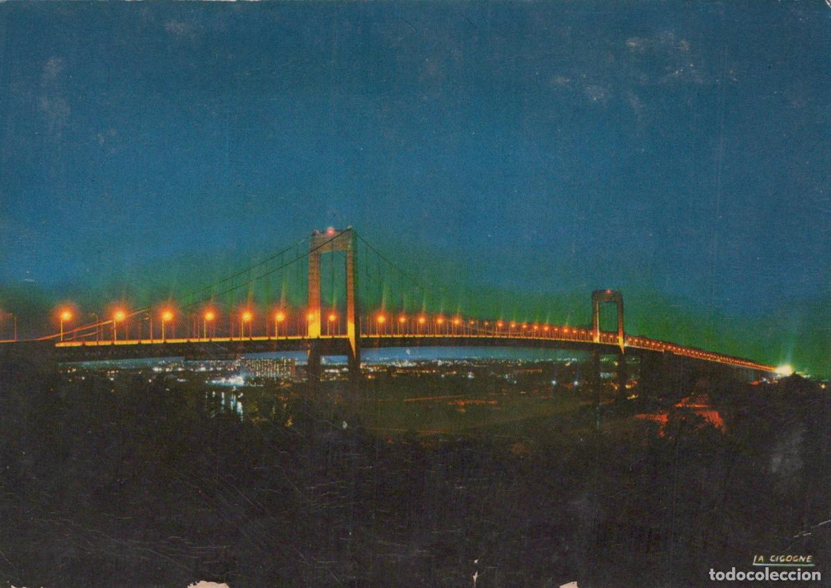 Postcards: France Bordeaux Pont D Aquitaine Architecture Nocturne Unposted *YAF520