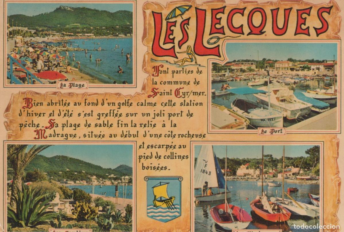 Postcards: France Saint Cyr sur Mer C&ocirc;te D Azur les Lecques Plage Port et Paysages *YAF522