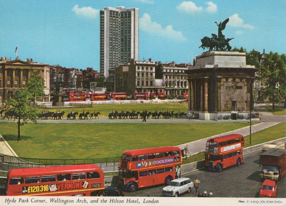 Cartoline: United Kingdom London England Hyde Park Corner Wellington Arch Hilton *YAF868