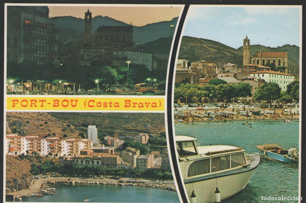 Postcards: Espa&ntilde;a Port Bou Catalu&ntilde;a Costa Brava Vistas Pueblo Costero Puerto Playa *YAF555