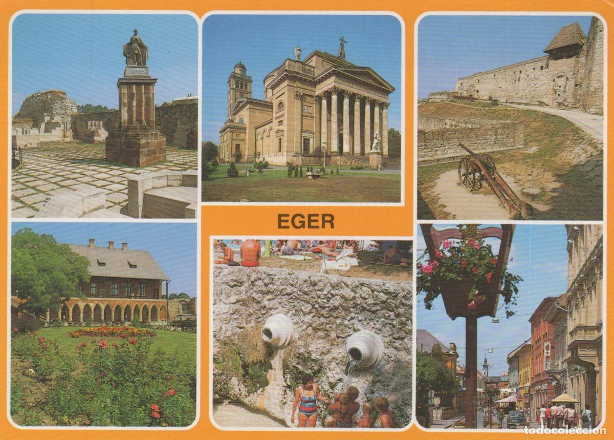 Postcards: Hungary Eger Magyarorsz&aacute;g L&aacute;tk&eacute;pek Bazilika V&aacute;r V&aacute;ros Unposted *YAF883