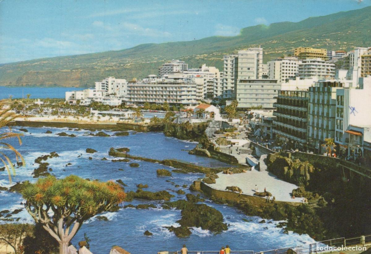 Postkarten: Espa&ntilde;a Puerto de la Cruz Tenerife Vista Costera Con Edificios Modernos *YAF571
