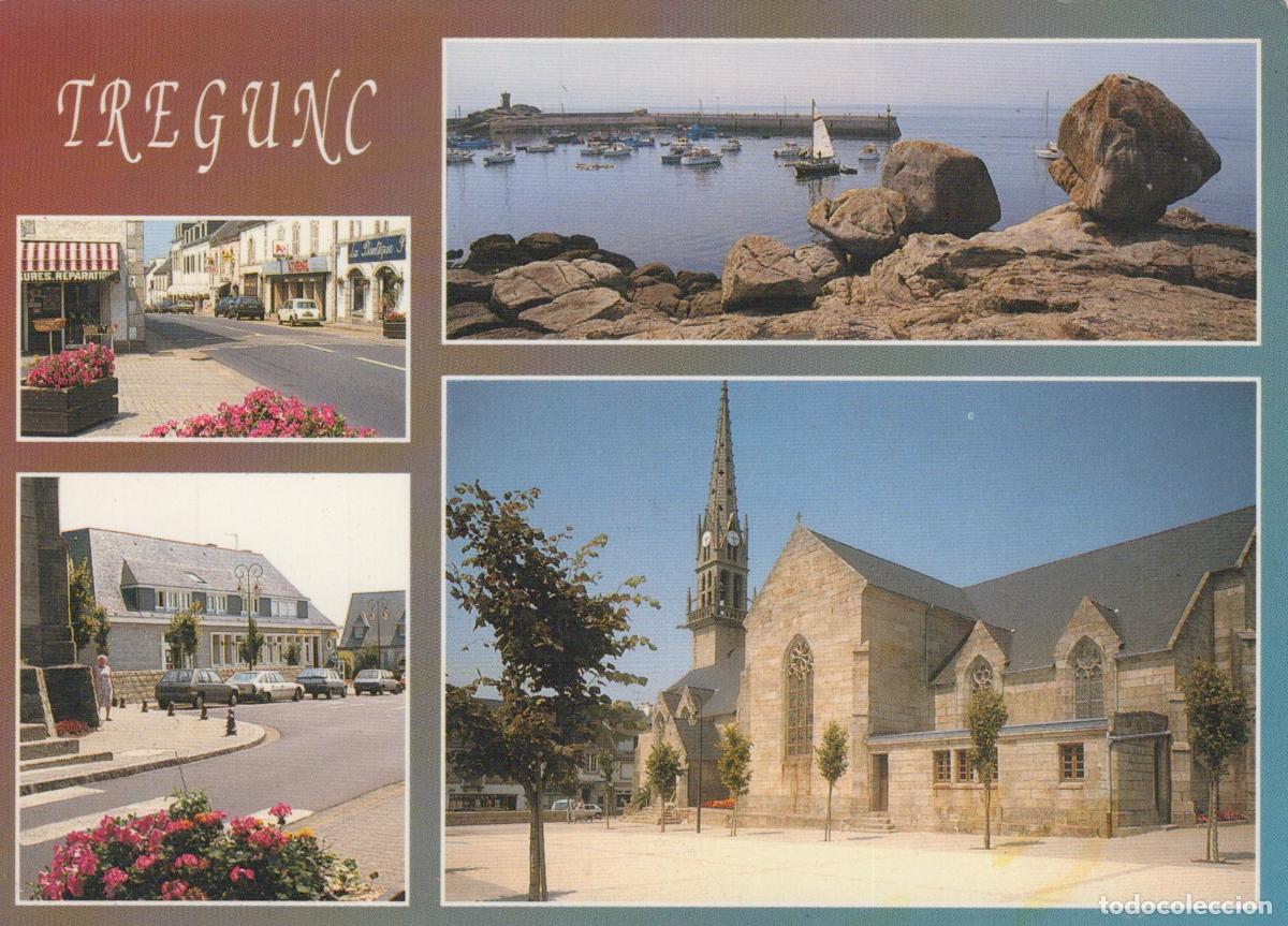 Postales: France Tregunc Port &Eacute;glise et Rues du Village *YAF913
