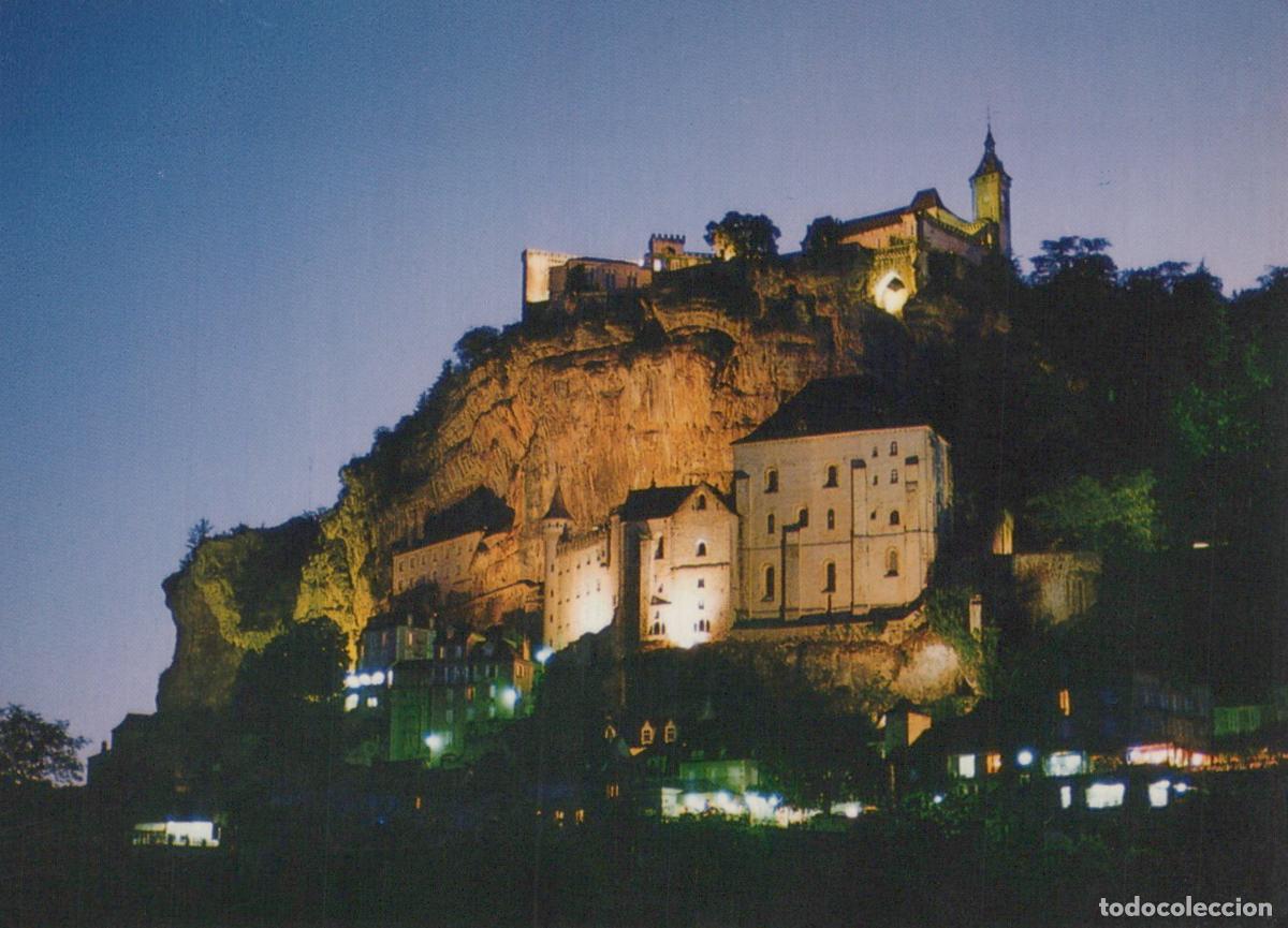 Postales: France Rocamadour Quercy Ch&acirc;teau Sanctuaires Illumin&eacute;s Nuit Unposted *YAF943
