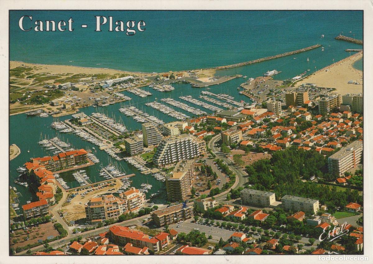 Postcards: France Canet Plage Pyr&eacute;n&eacute;es Orientales Vue A&eacute;rienne Port Plage Station *YAF948