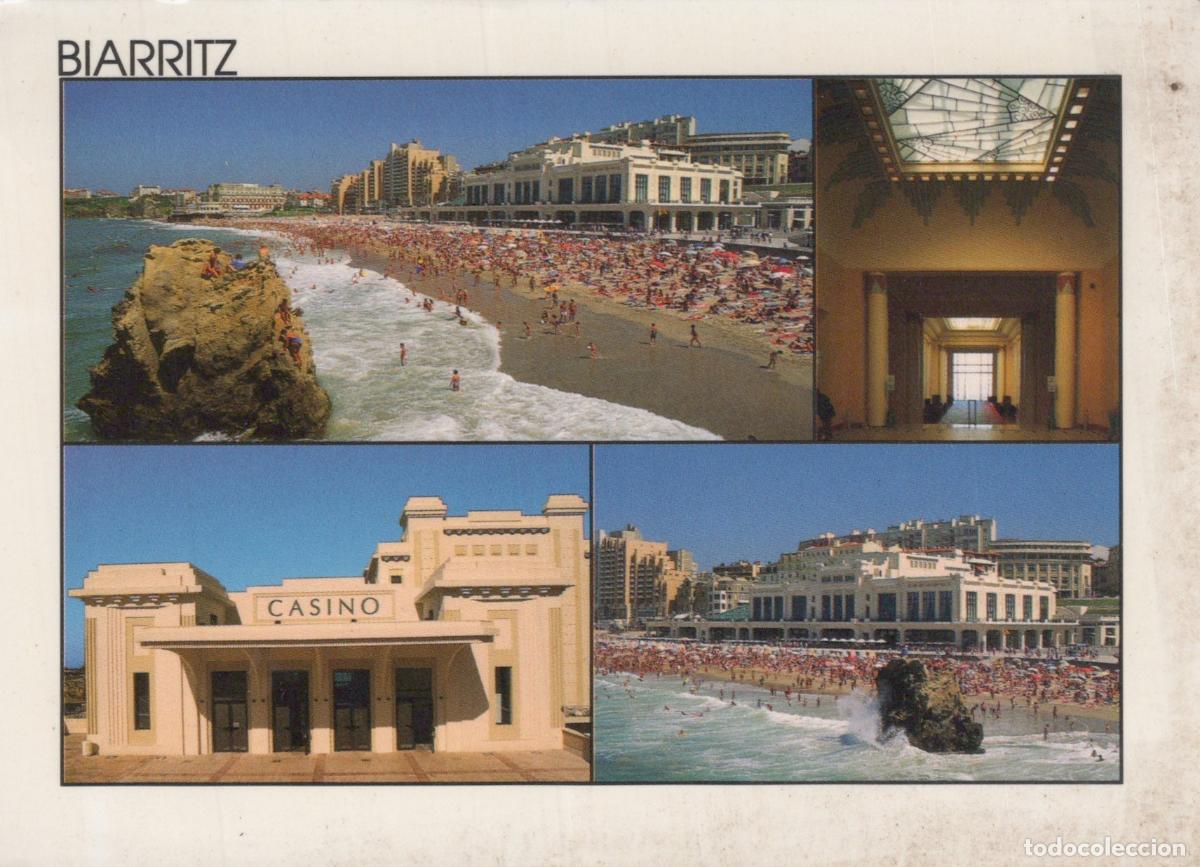 Postcards: France Biarritz Grande Plage Casino Baigneurs Unposted *YAF963