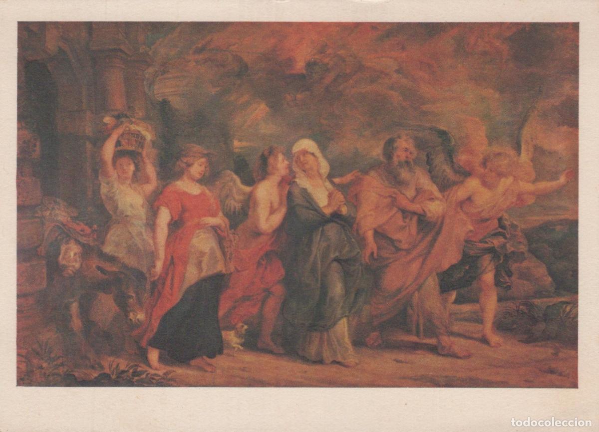 Postkarten: France Paris &Icirc;le de Louvre la Fuite de Loth Rubens Art Unposted *YAF989