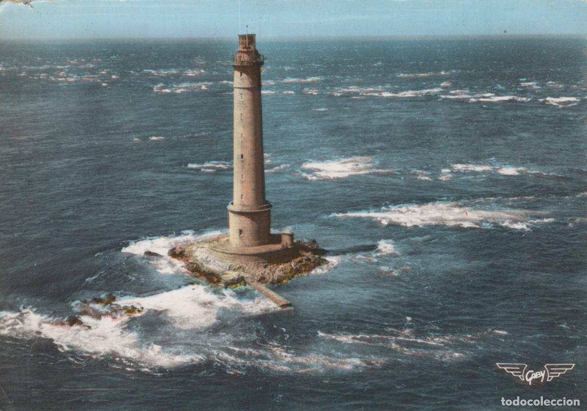 Postais: France La Hague Normandie Phare de Goury Mer Agit&eacute;e Real Photo Unposted *YAF650