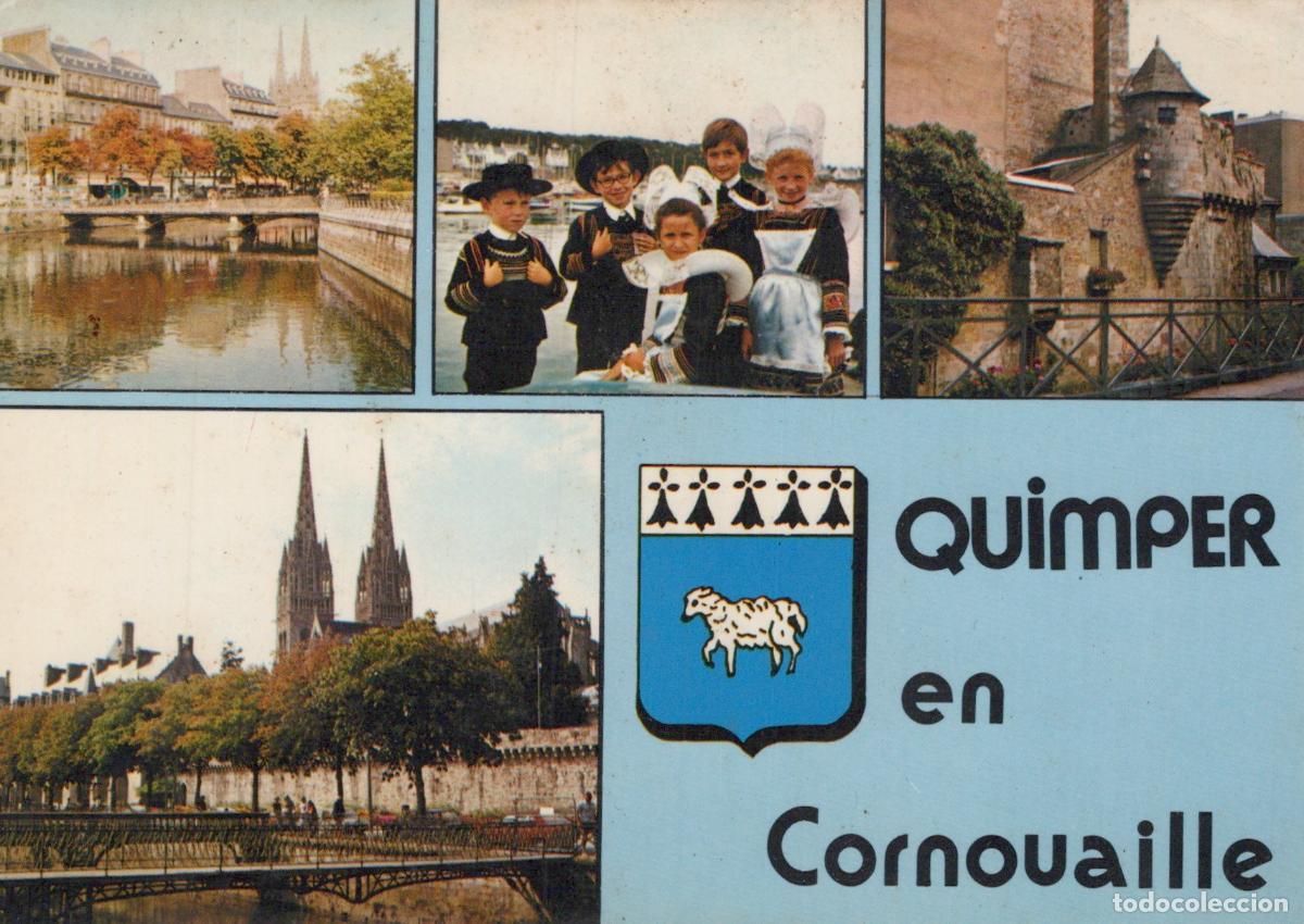 Postais: France Quimper Cornouaille Vues de la Ville Cath&eacute;drale Enfants *YAF676