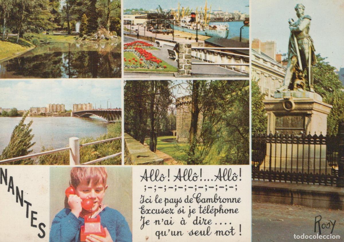 Postkarten: France Nantes Port Jardin Ch&acirc;teau Pont Monument Cambronne Unposted *YAF696