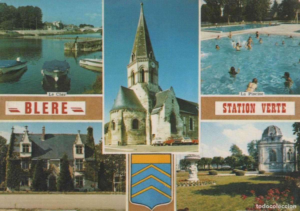 Postkarten: France Blere Vues Multiples Cher &Eacute;glise Piscine Manoir Affranchie *YAF716