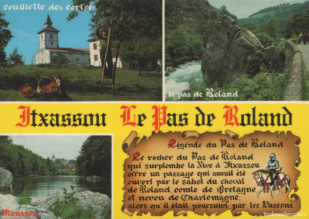 Postkarten: France Itxassou Paysage Nive Pas de Roland &Eacute;glise Post&eacute;e *YAF730