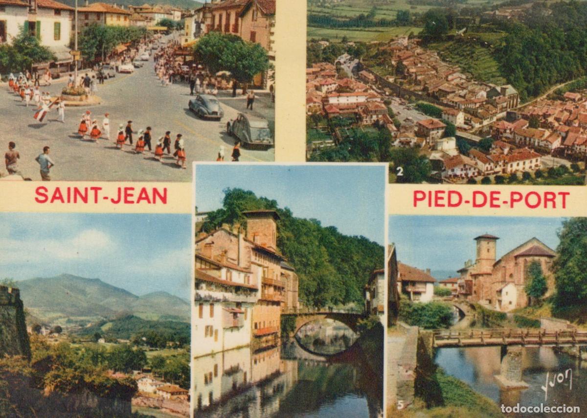 Cartoline: France Saint Jean Pied de Port Vues Ville Architecture Rivi&egrave;re Unposted *YAF752