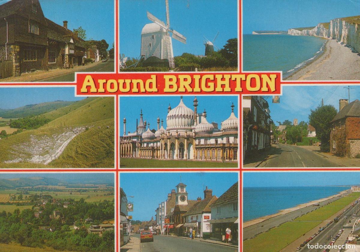 Postkarten: United Kingdom Brighton England Collage of Iconic Landmarks and *YAF782