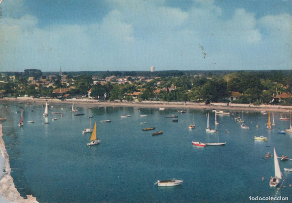 Postkarten: France Ares Vue A&eacute;rienne du Port Avec Voiliers *YAF812