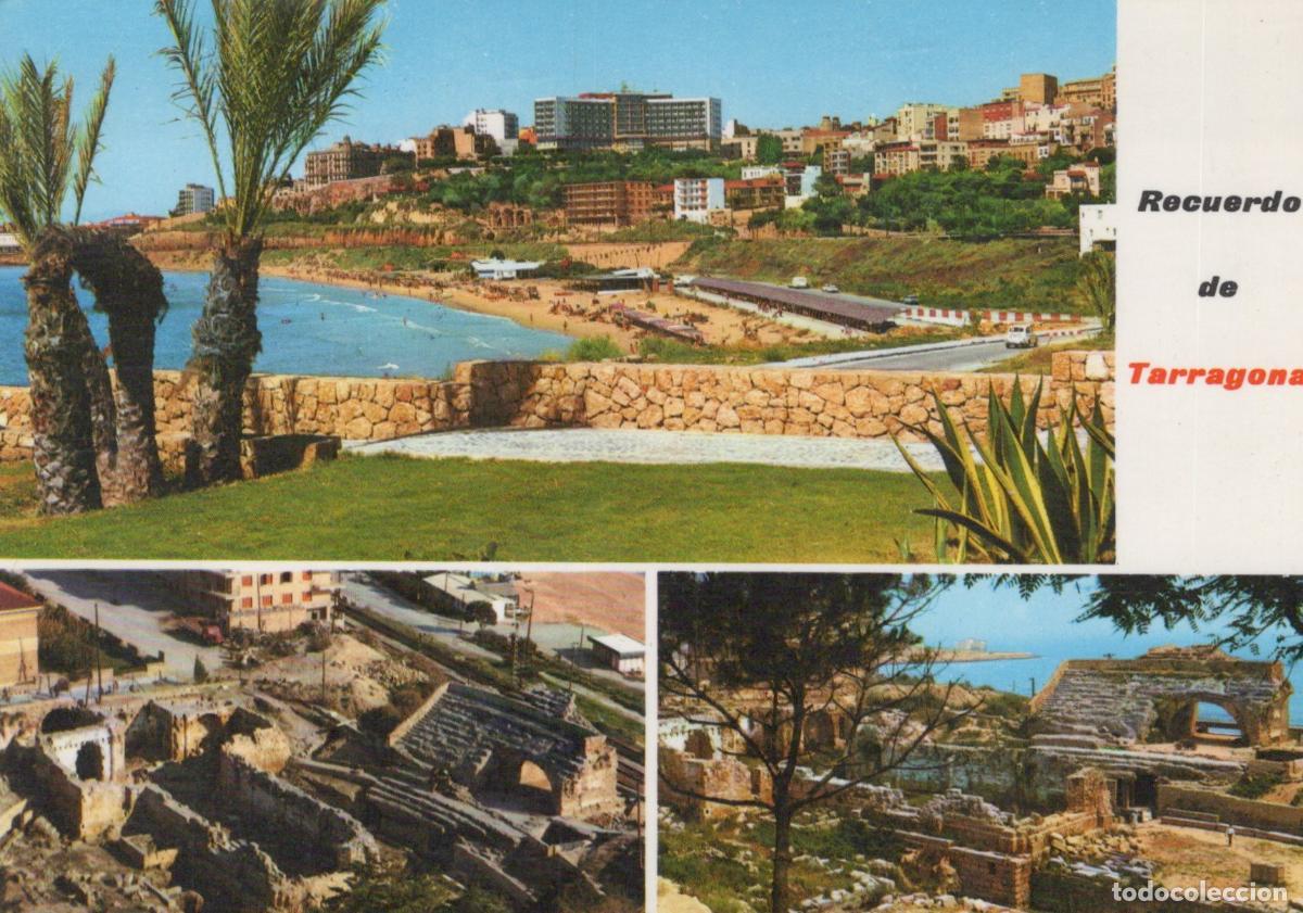 Postais: Espa&ntilde;a Tarragona Catalu&ntilde;a Vistas Playa Ruinas Romanas *YAF846