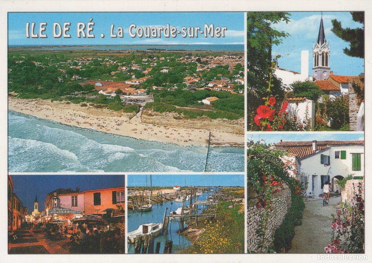 Postcards: France La Couarde sur Mer Plage Port &Eacute;glise Rues &Icirc;le de R&eacute; Envoy&eacute;e *YAF842