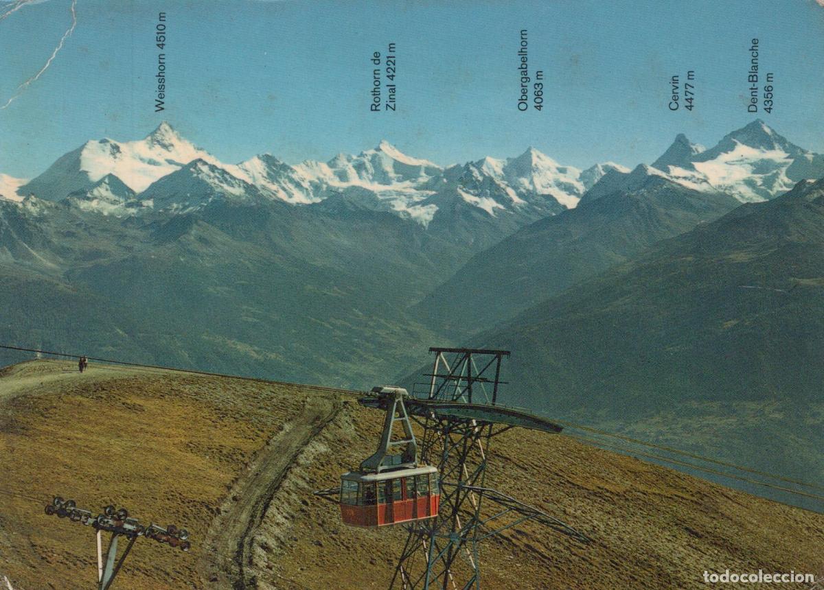 Postcards: Suisse Crans sur Sierre T&eacute;l&eacute;ph&eacute;rique Bella Lui Alpes *YAF902