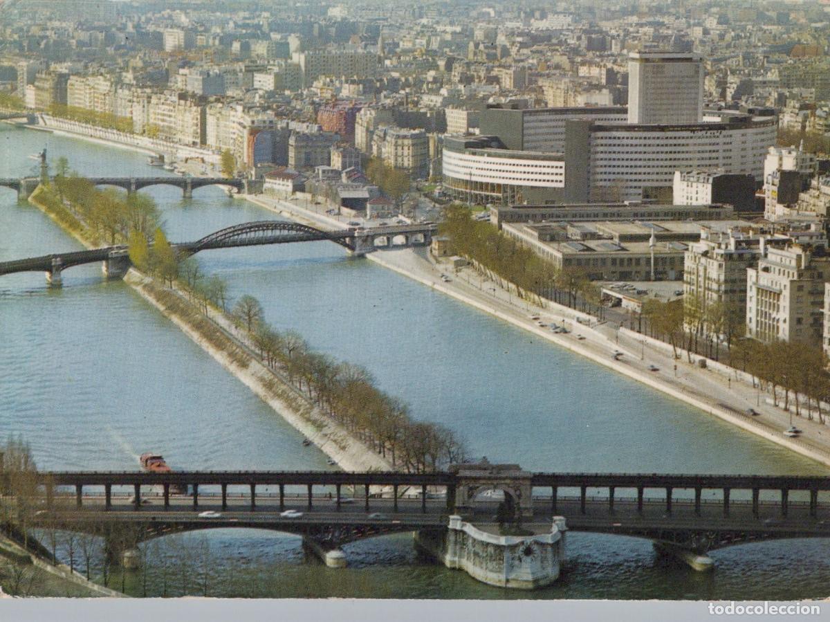 Cartoline: France Paris &Icirc;le de la Seine Ponts et Maison de L Ortf *YAG017
