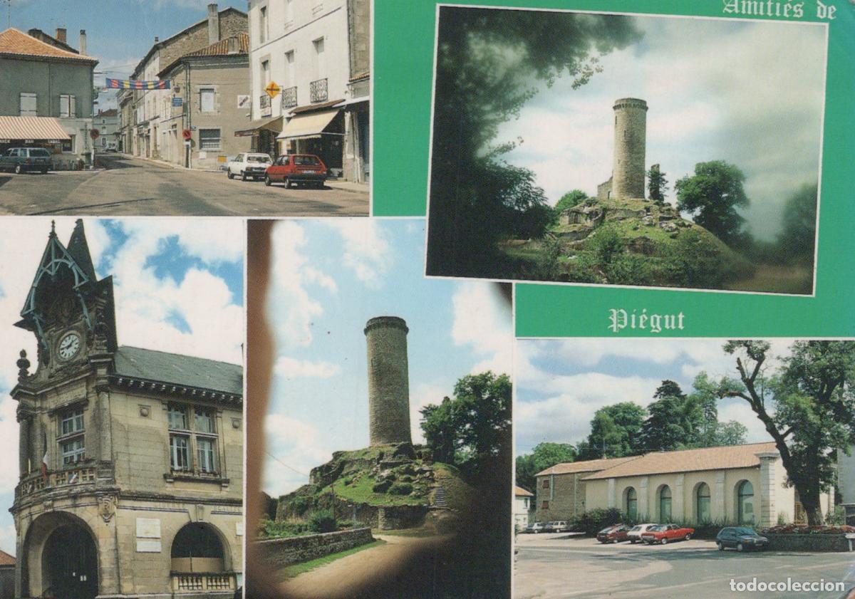 Cartoline: France Pi&eacute;gut Vues Diverses H&ocirc;tel de Ville Tour Ruin&eacute;e *YAG006