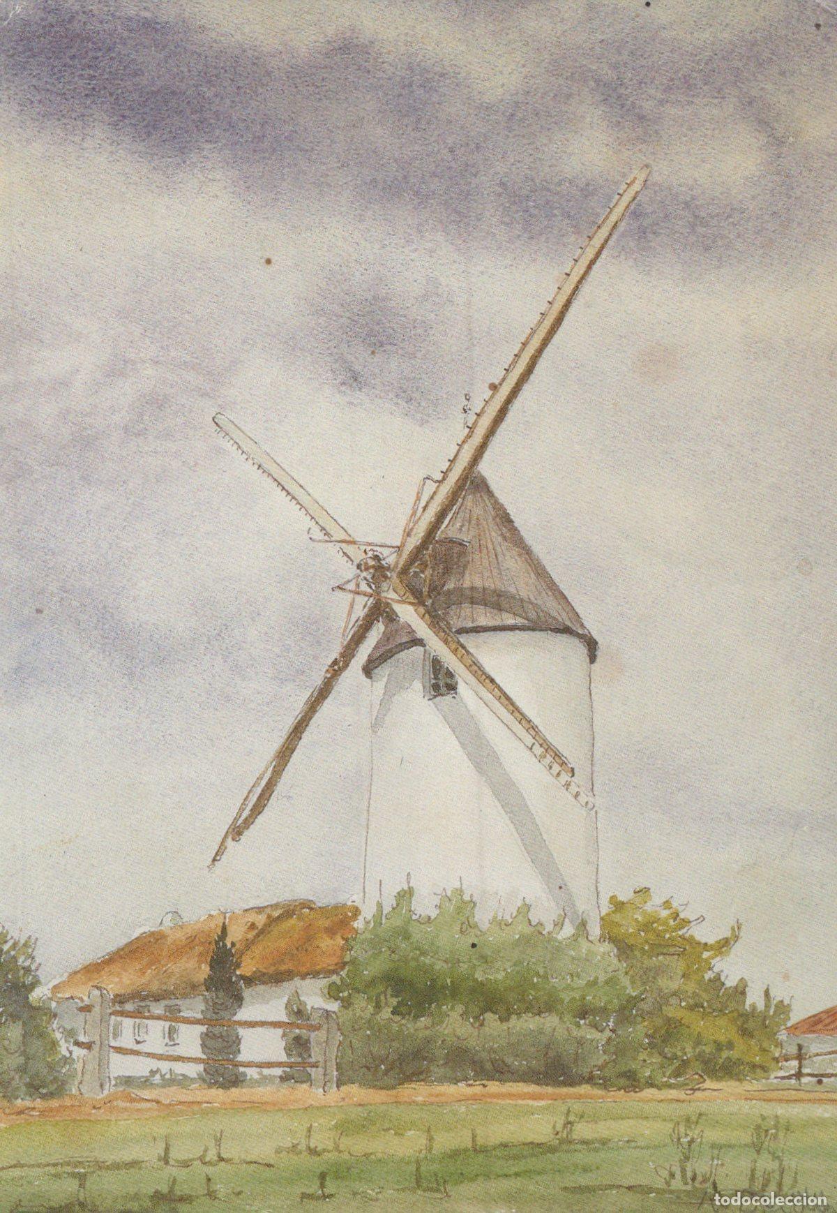 Cartoline: France Vend&eacute;e Moulin &Agrave; Vent Aquarelle *YAG024