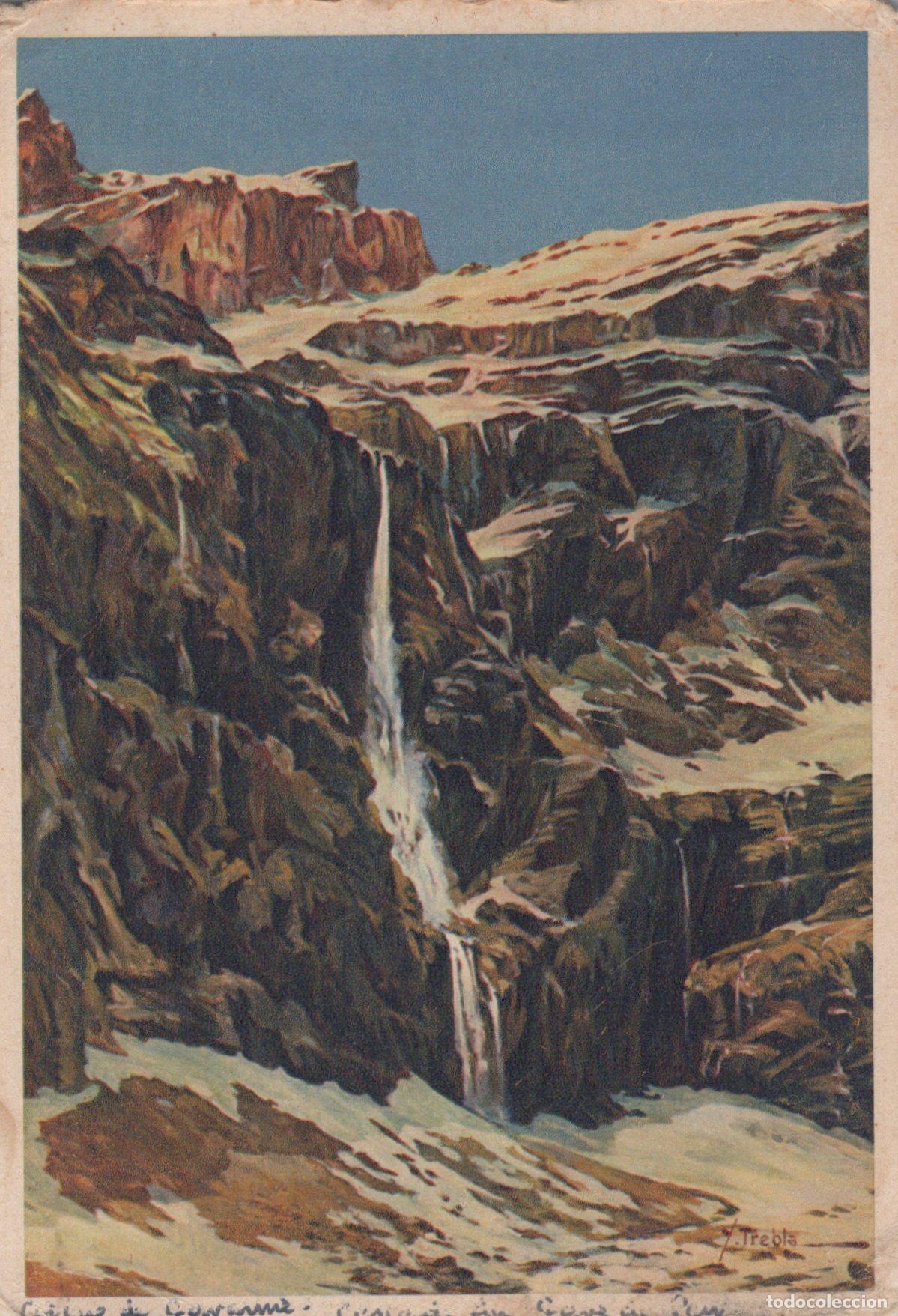 Cartoline: France Gavarnie Cirque de Cascade Alpine Enneig&eacute;e Unposted *YAG025