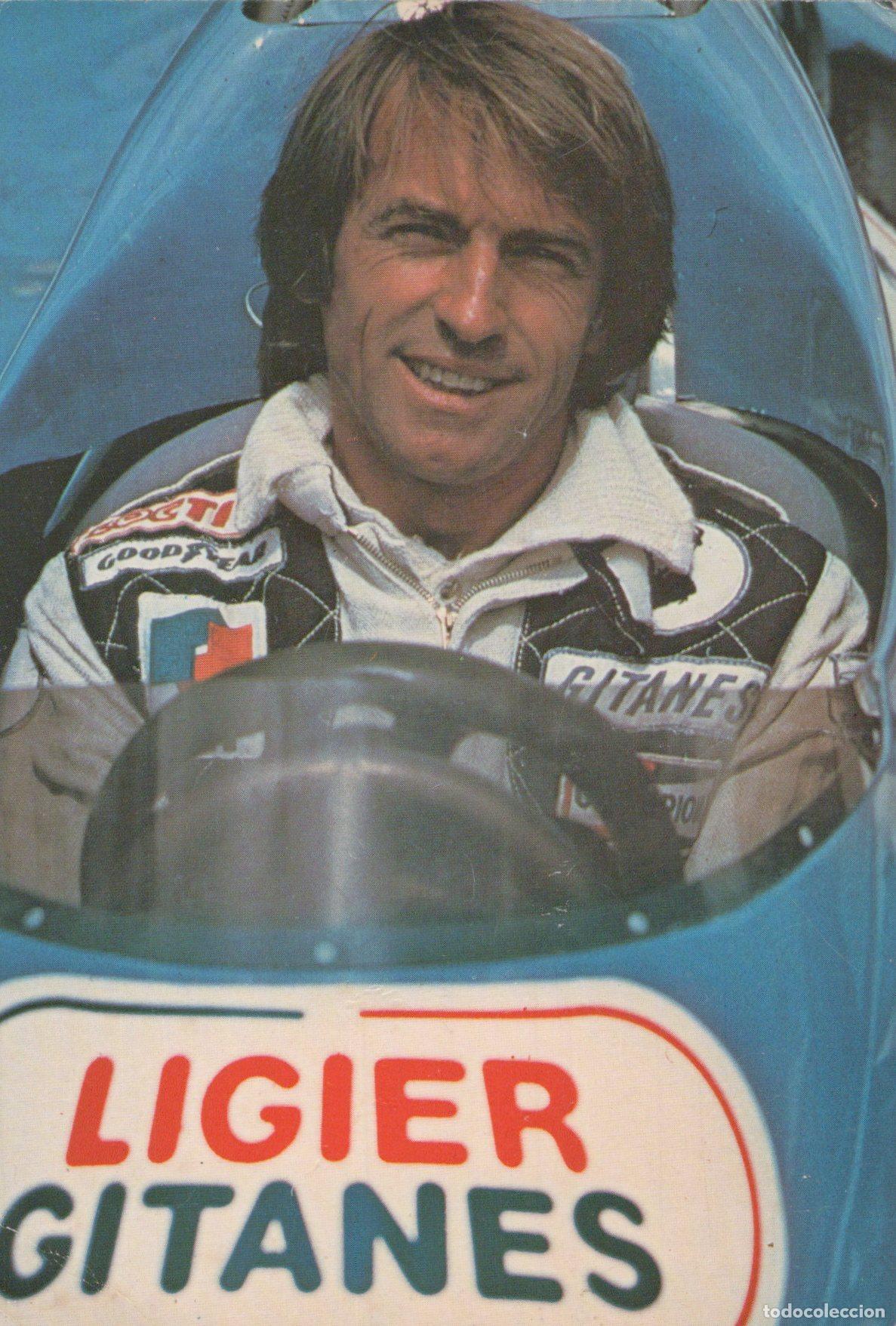 Postales: France Paris &Icirc;le de Jacques Laffite Pilote F1 Ligier Gitanes JS Unposted *YAG060