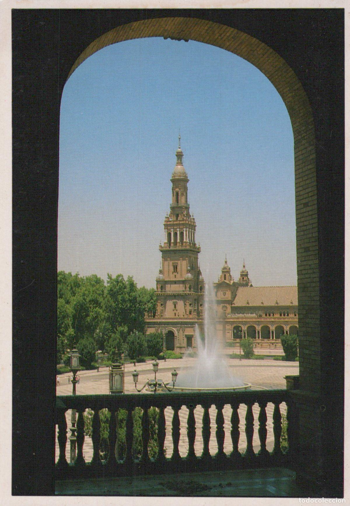 Postales: Espa&ntilde;a Sevilla Plaza de Torre Y Fuente Arquitectura Unposted *YAG114
