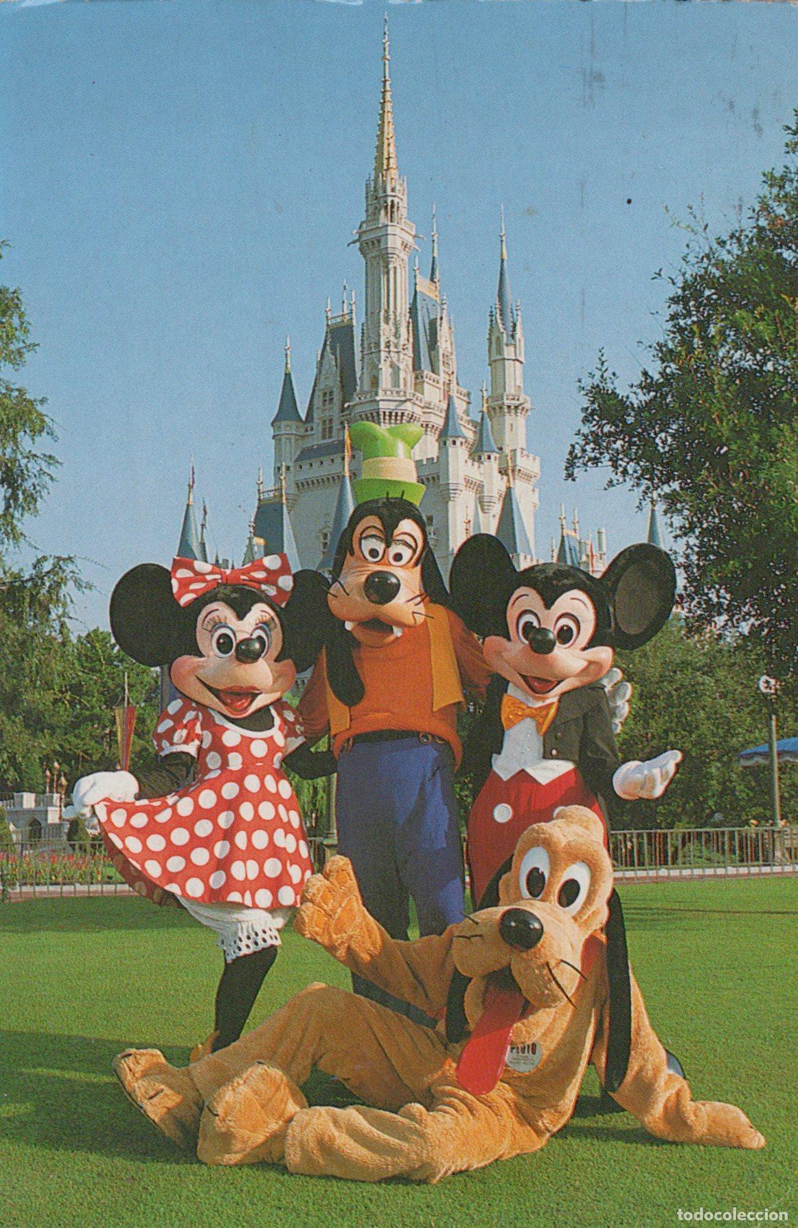 Postais: USA Orlando Cinderella Castle With Disney Characters *YAG148