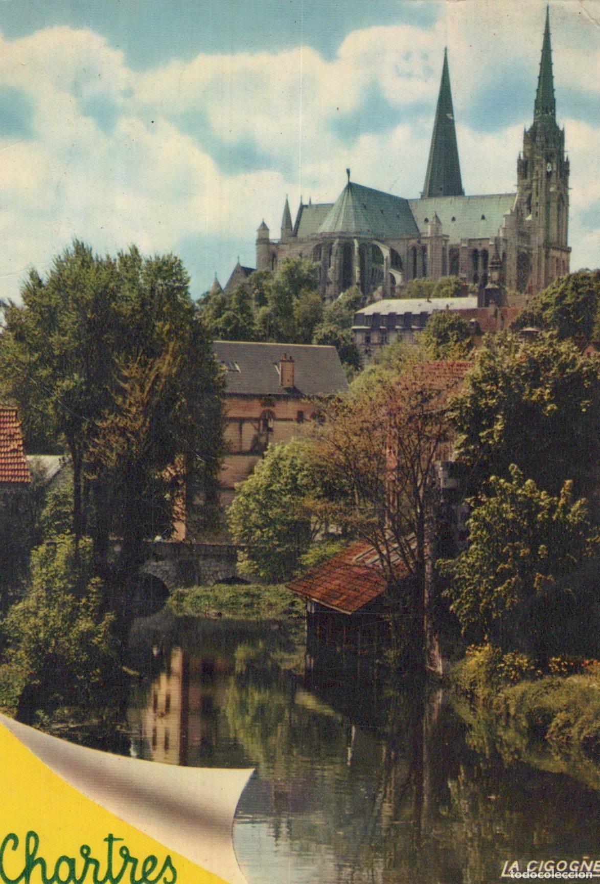 Postais: France Chartres Cath&eacute;drale Notre Dame et Bords de L Eure *YAG194