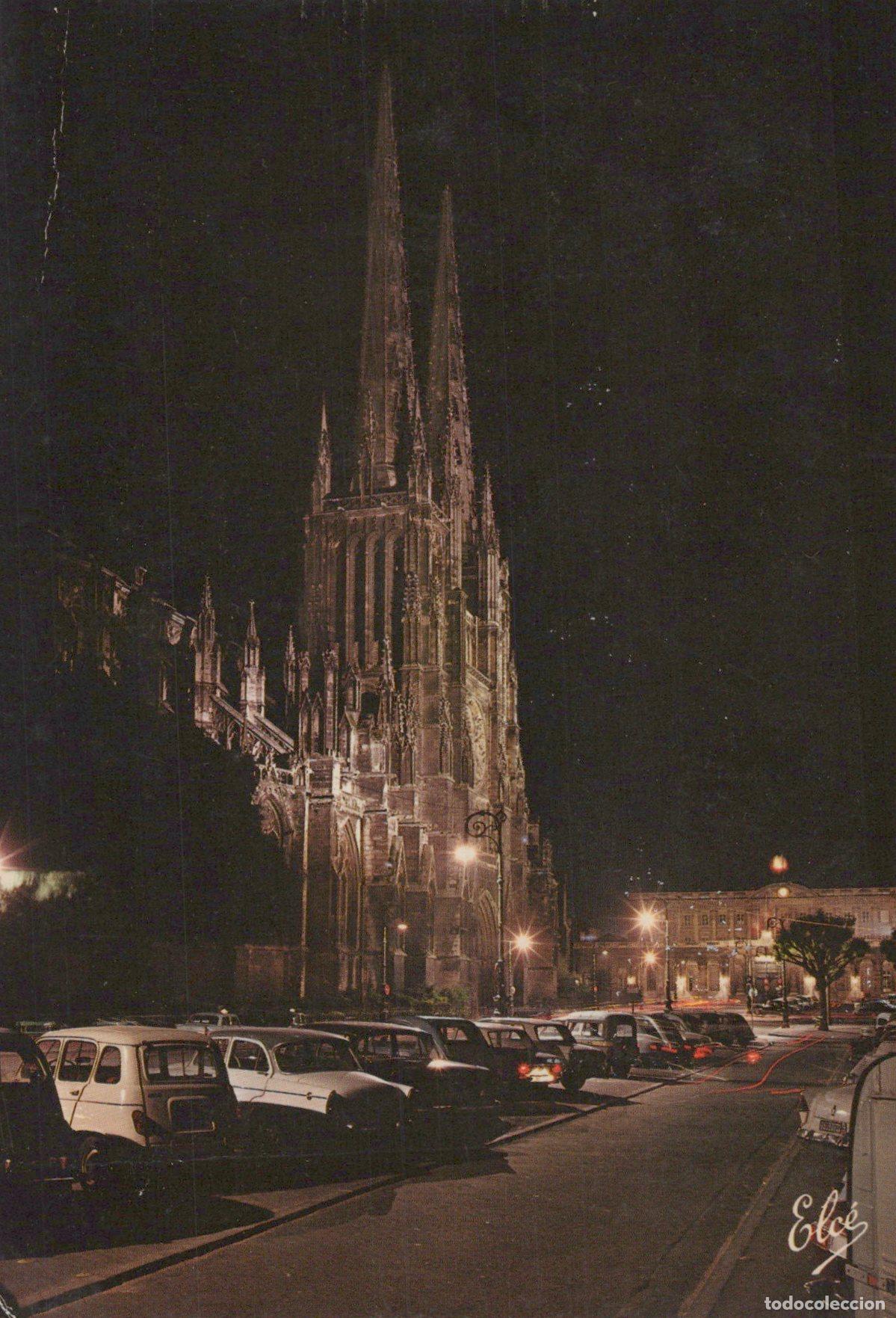 Postais: France Bordeaux Cath&eacute;drale Saint Andr&eacute; H&ocirc;tel de Ville Nuit *YAG179