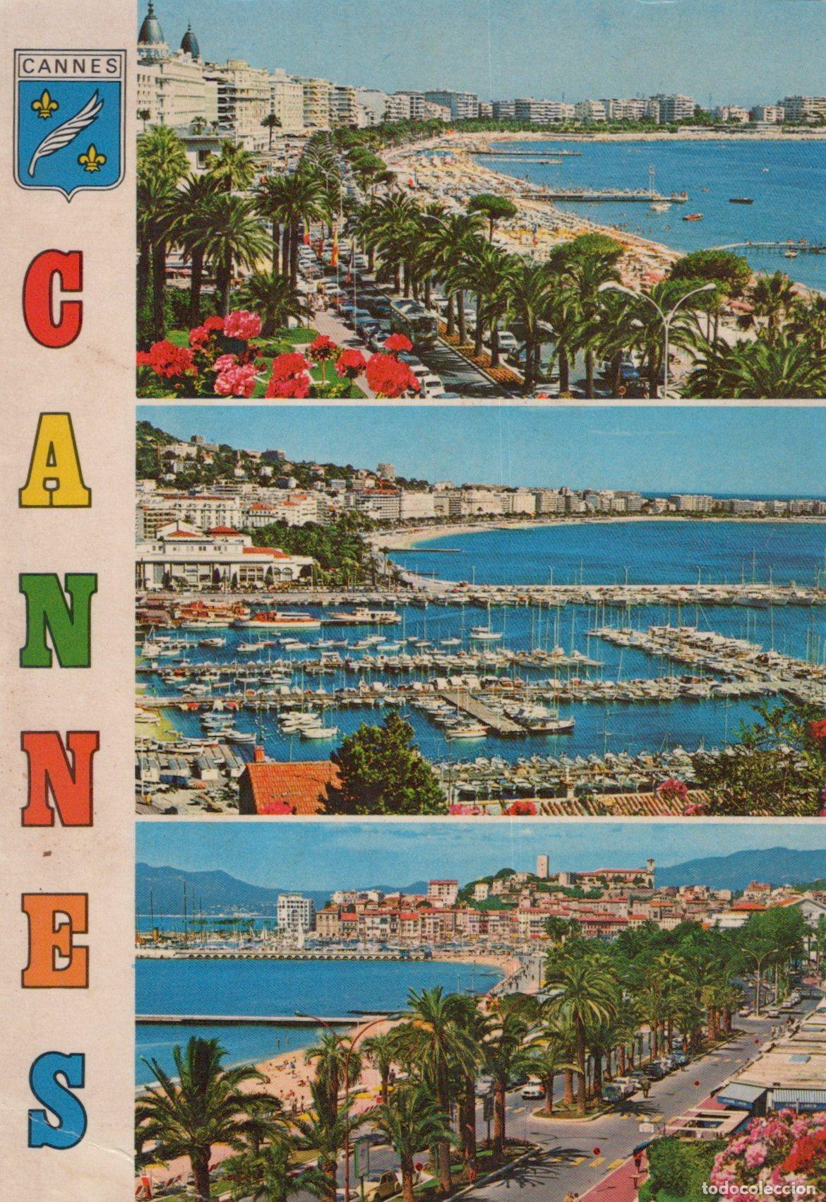 Cartoline: France Cannes Vues Panoramiques de la Plage et du Port *YAG217