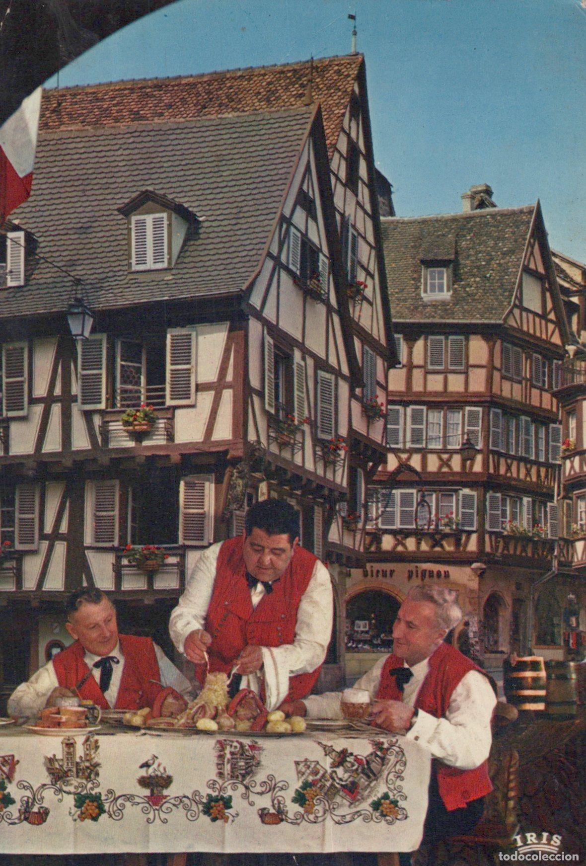 Postais: France Colmar Sc&egrave;ne Alsacienne Rue des Marchands Affranchie *YAG191