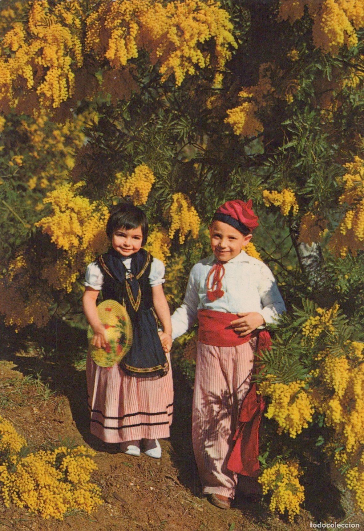 Cartes Postales: France Nice Enfants en Costumes Ni&ccedil;ois sous Mimosas Affranchie *YAG231